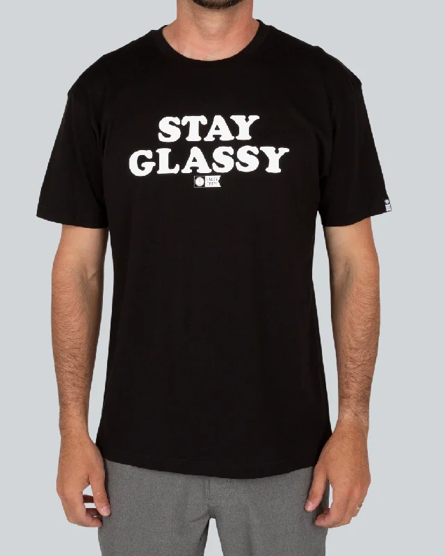 Stay Glassy Premium S/S Tee - Black