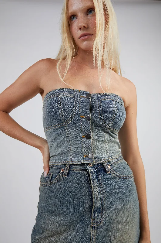Shop Now DENIM BUSTIER