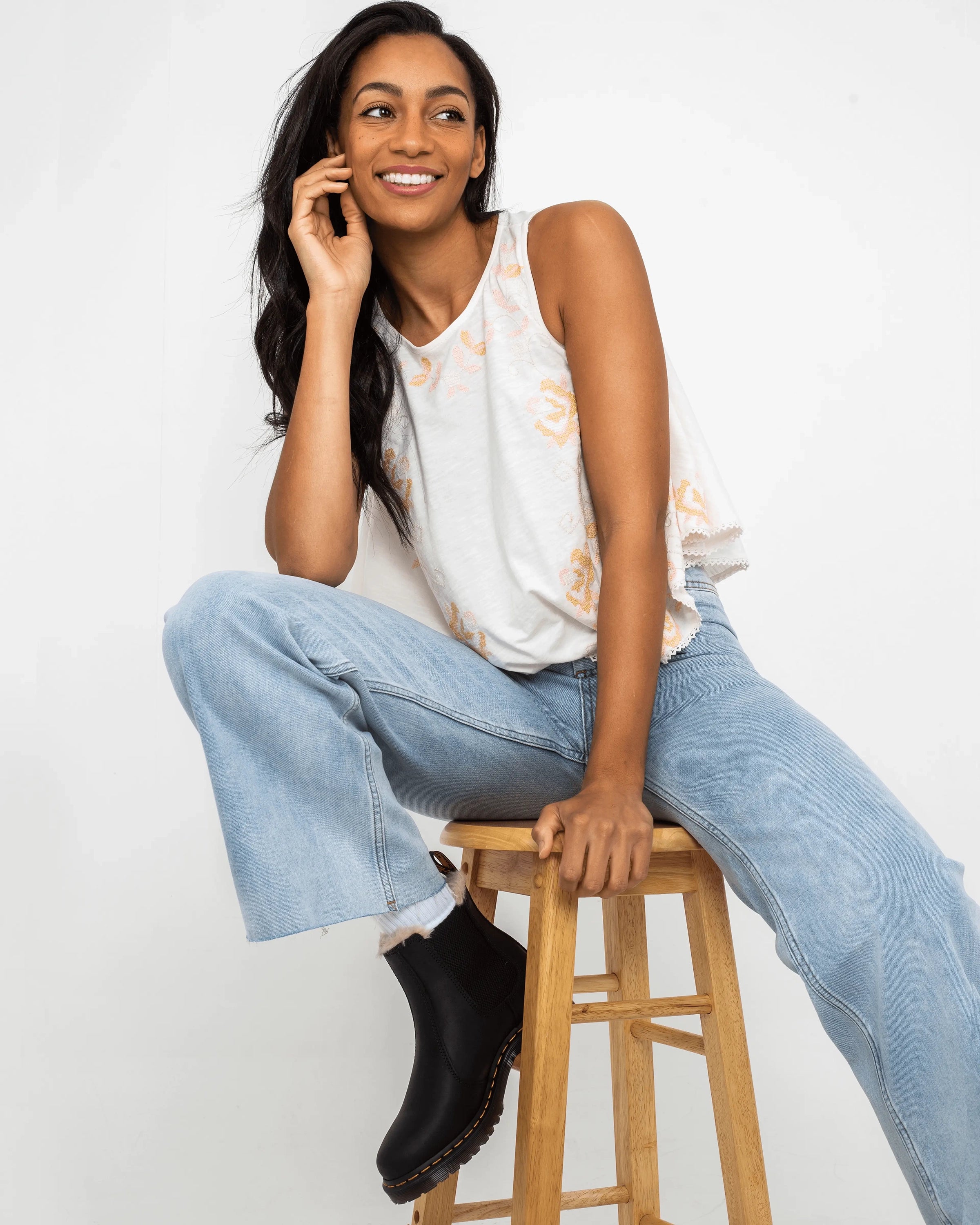 Fun & Flirty Top in Ivory Combo