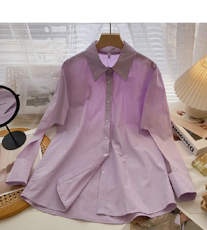 Final Offer Niche design personality fashion hollow out long sleeve Lapel top cardigan  6413