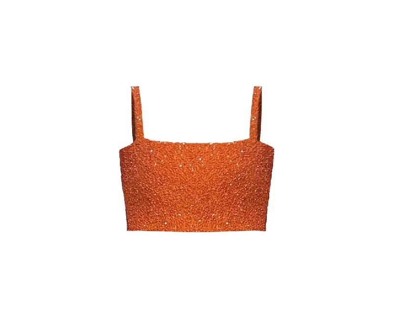 Closeout Deal Luciernaga Top In Hot Orange