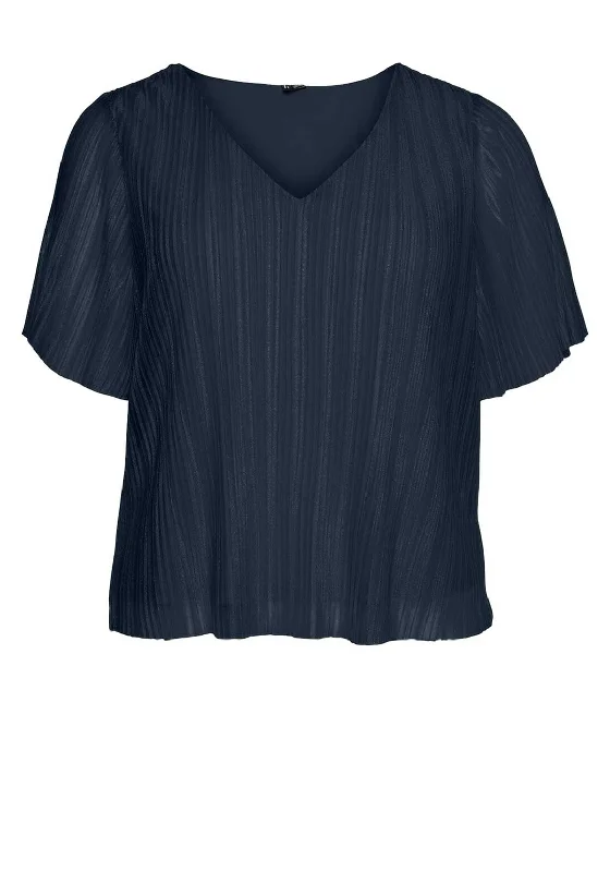 Bargain Alert Vero Moda Curve Malone Bell Sleeve Top, Navy Blazer