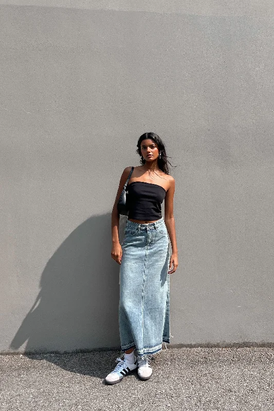 Weekend Specials to Cherish MIDI JEAN SKIRT