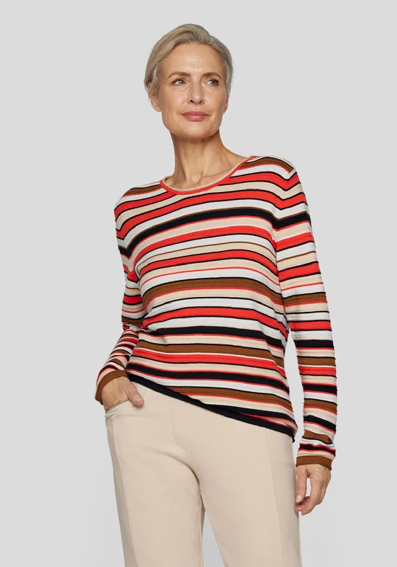 Great Deals Rabe Striped Knitted Sweater, Red Multi