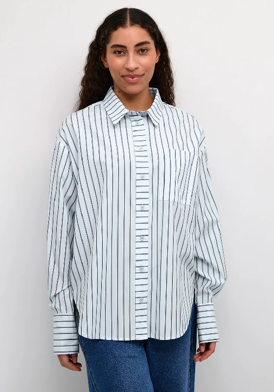 Your Weekend, Your Savings Kaffe Striped Long Sleeve Shirt, Blue