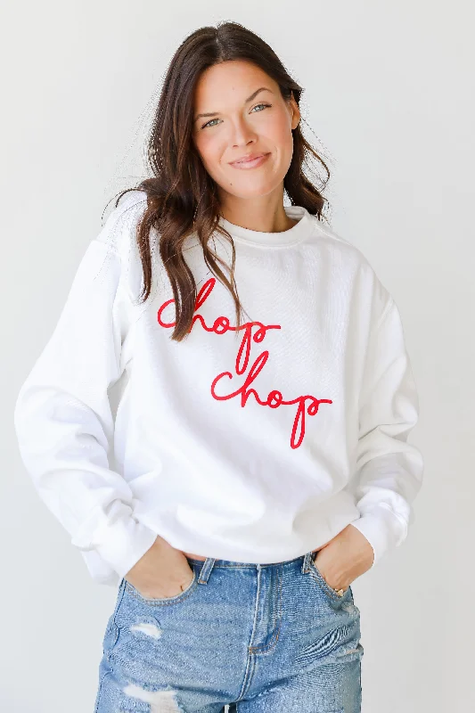 Great Deals Chop Chop Script Sweatshirt