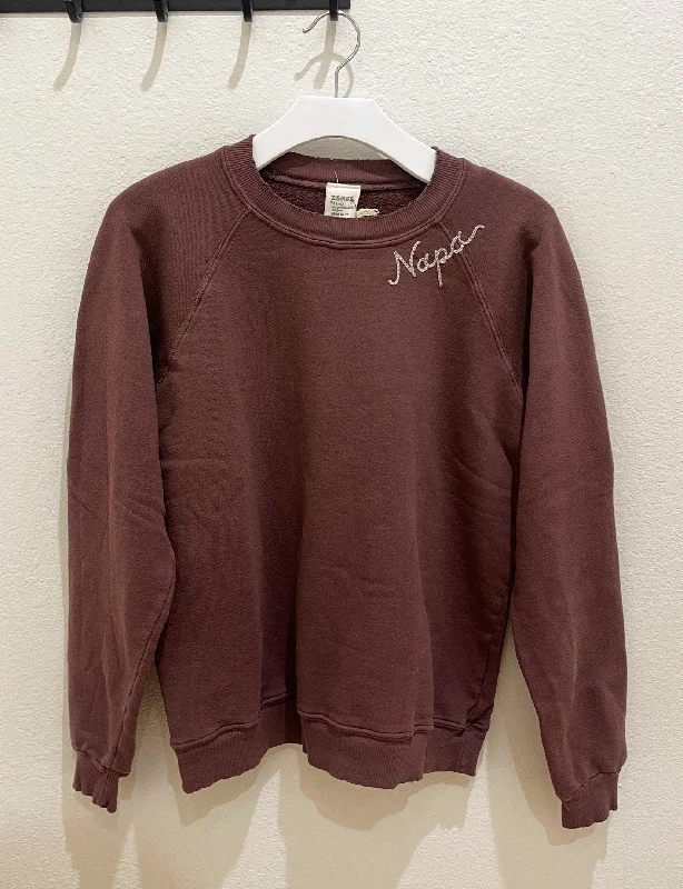 Act Fast Napa Embroidered Sweatshirt, Mocha