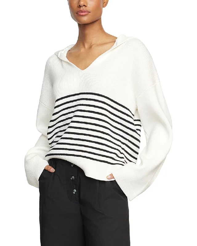 Clearance Sale Modern Citizen Saanvi Organic V-Neck Stripe Top