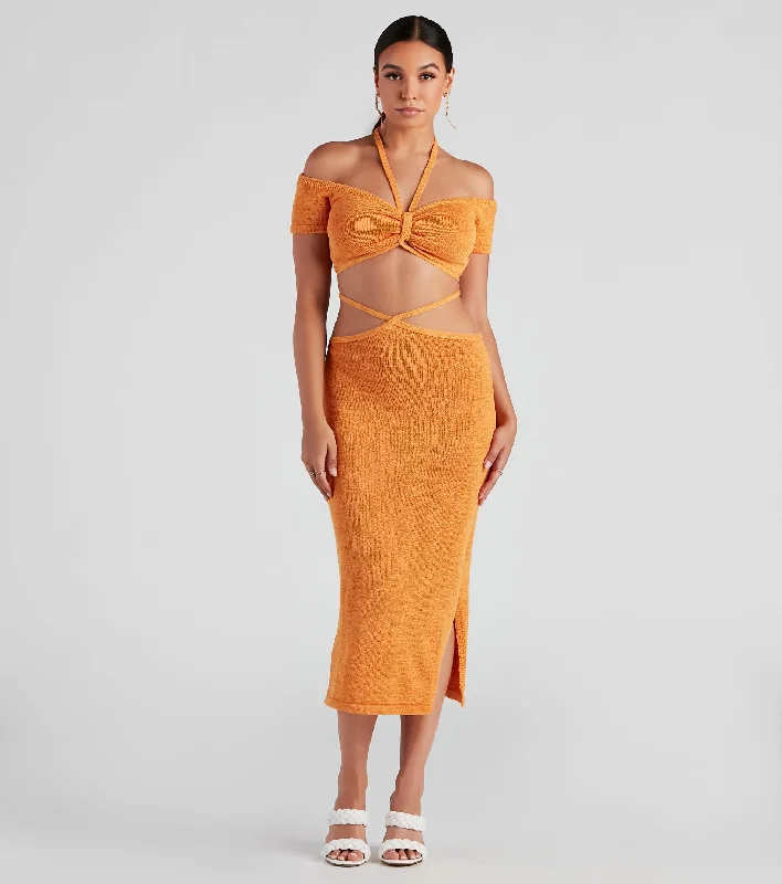 Special Price Sunset Beauty Halter Crop Top