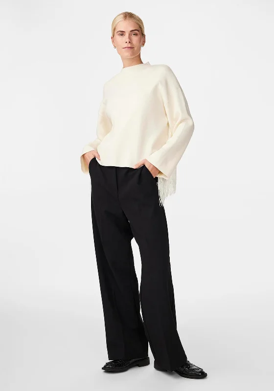 Super Sale Y.A.S Fringe Sleeve Knit Sweater, Birch
