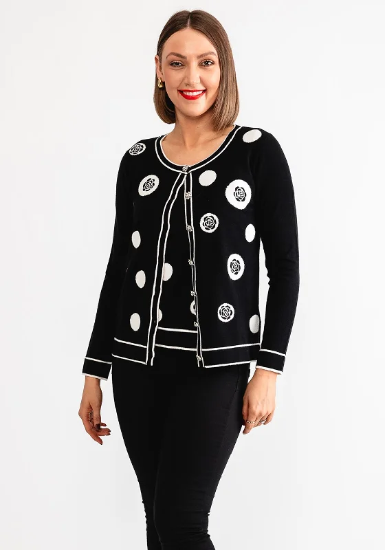 Take Advantage Leo and Ugo Monochrome Rose Twinset, Black and White
