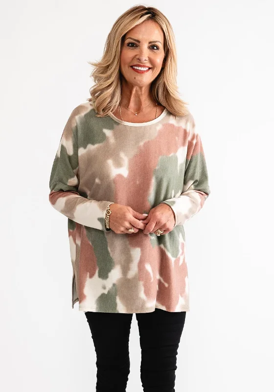 Limited Supply D.E.C.K By Decollage One Size Watercolour Top, Green