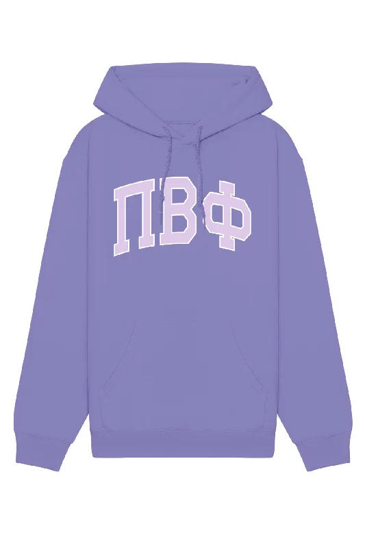 Limited Availability Pi Beta Phi Purple Rowing Letters Hoodie
