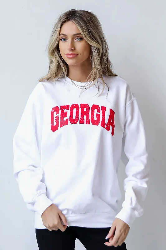 Weekend Offers That Sizzle White Georgia Sweatshirt