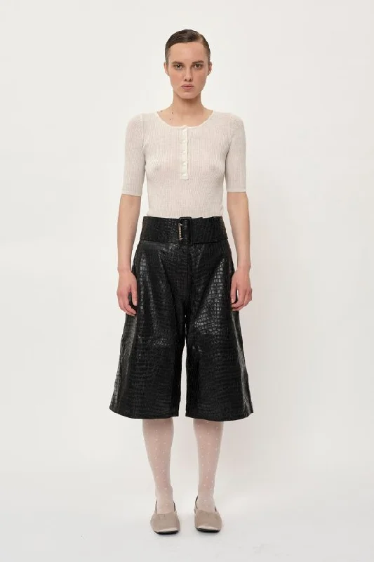 Act Fast Agnes Knit Blouse | Off White