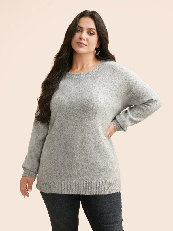 Weekend Offers That Please Airy Cozy Drop Shoulder Wool Pullover