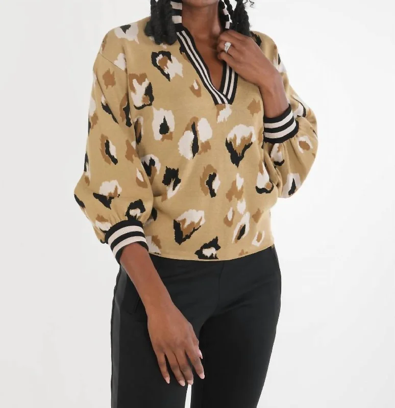 Year-End Sale Lolli Sweater In Cocoa Brushed Cheetah