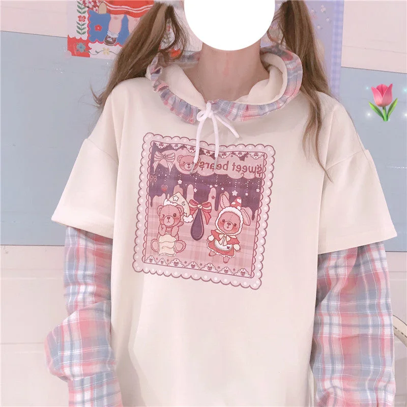 Flash Deals Cute cartoon long sleeve top PL51987