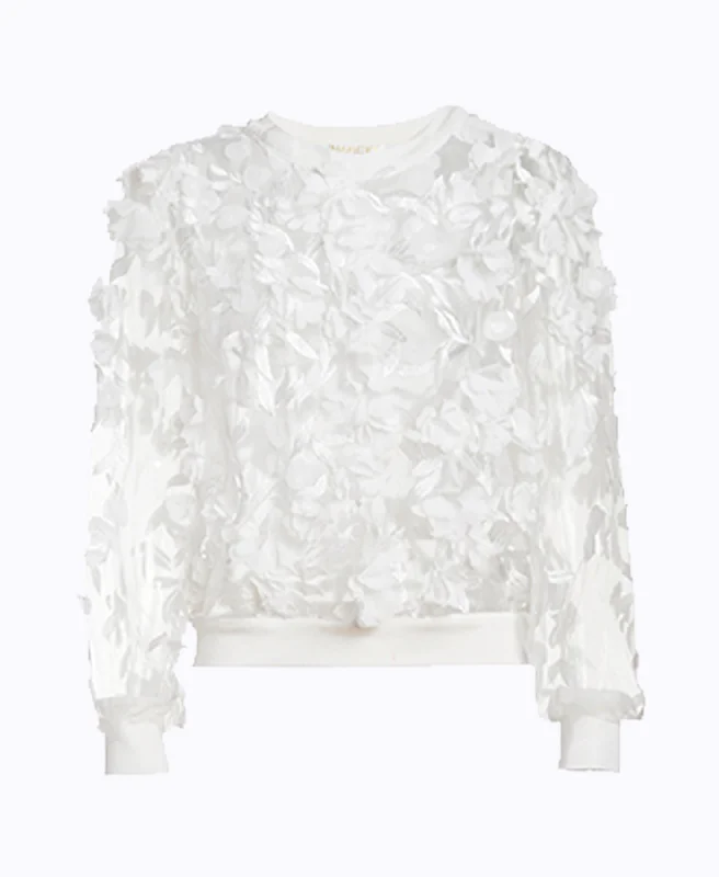 Massive Savings White 3D Flower Top
