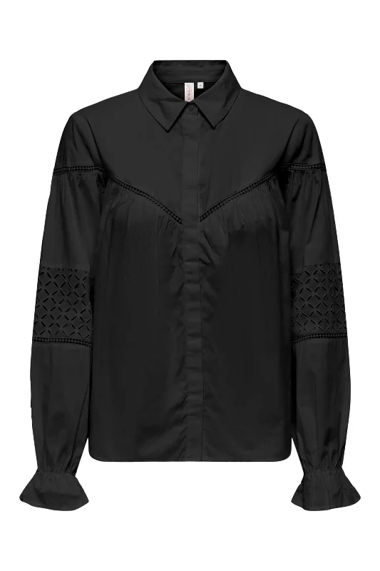 Only - Onlmay L/S Detail Shirt - 4460775 Black