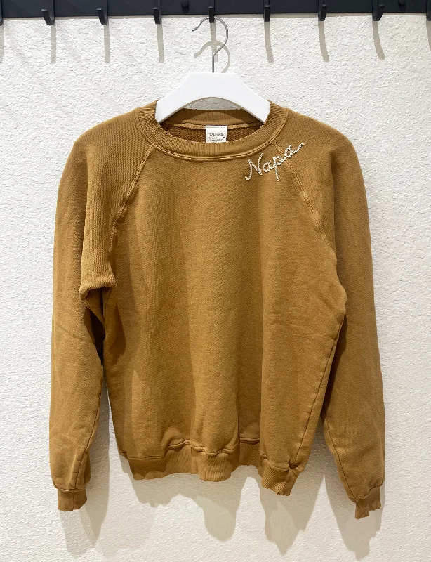 Deal Frenzy Napa Embroidered Sweatshirt, Latte