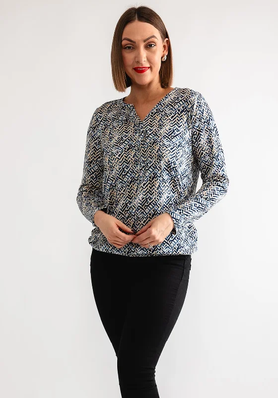 Weekend Offers That Impress Soyaconcept Felicity Printed Blouse, Blue