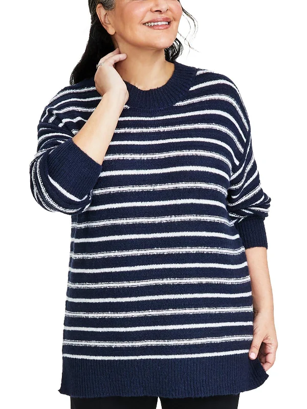 Must-Have Deals Plus Womens Knit Striped Pullover Sweater