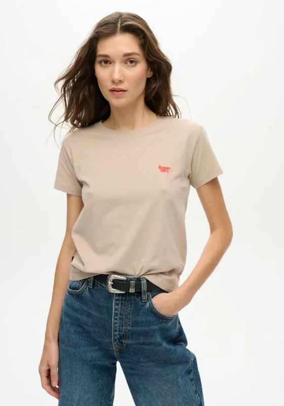 Time-Limited Offer Superdry Womens Essential Logo T-Shirt, Cobblestone Grey