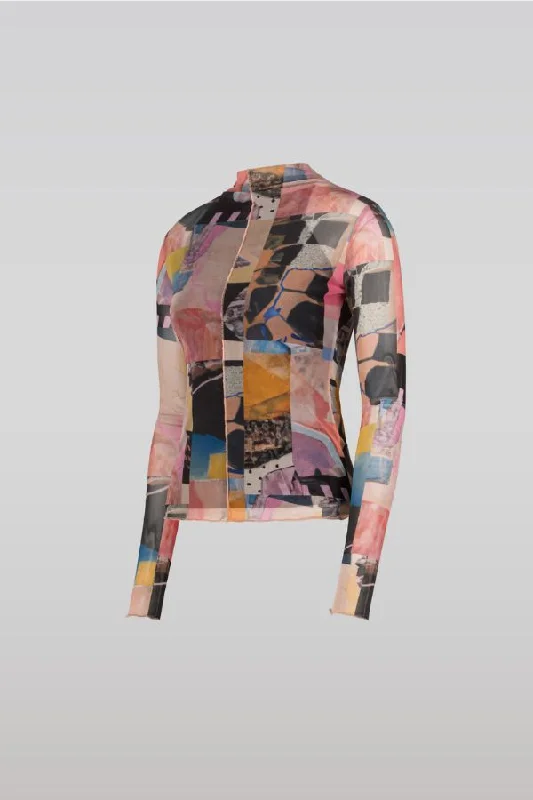 Amazing Deals Photo Collage Mesh Top | Multi