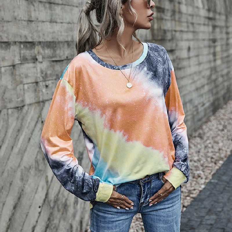 Weekend Deals That Dazzle Crewneck Multicolor Long Sleeve Top Wholesale Casual Clothing Weekend Deals That Dazzle Crewneck Multicolor Long Sleeve Top Wholesale Casual Clothing