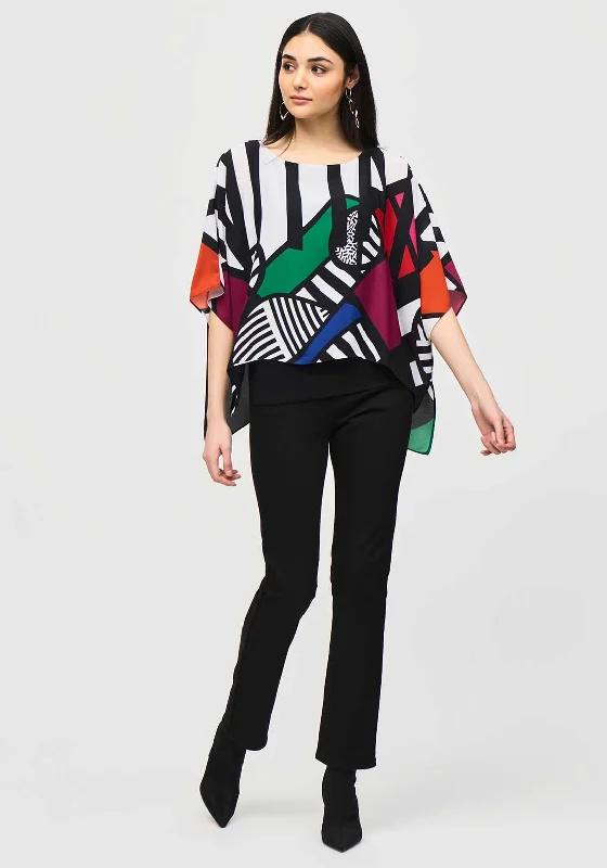 Sneak Peek Sale Joseph Ribkoff Abstract Print Blouse, Black