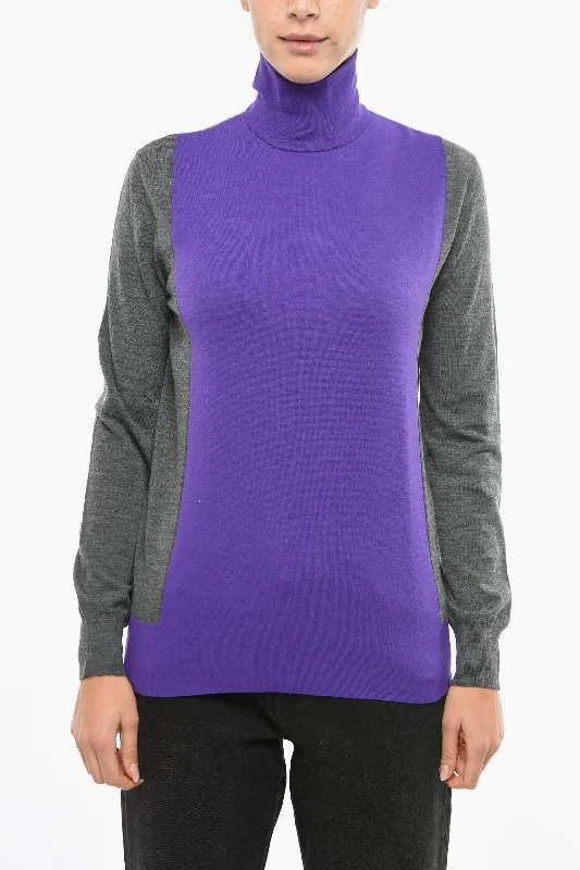 Today’s Special Plan C Two-Tone Wool Blen Turtleneck Sweater