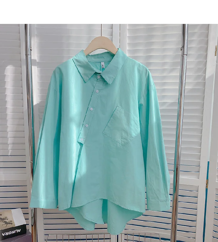 Mega Discount Korean design irregular thin loose long sleeved cardigan top  6405