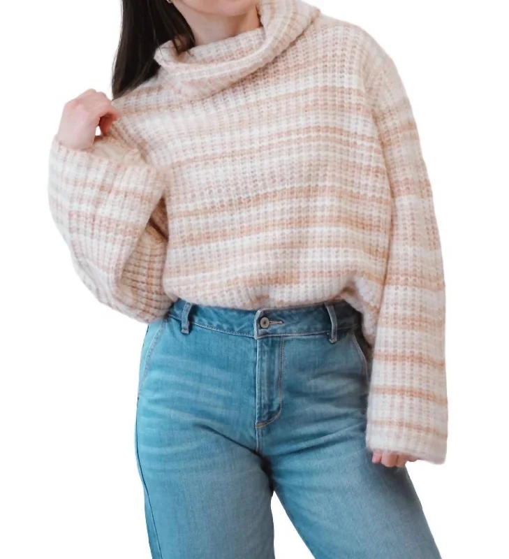 Online Only Loretta Turtleneck Sweater In Cream