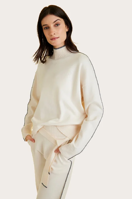 Deal Explosion Framed Knit Mock Neck