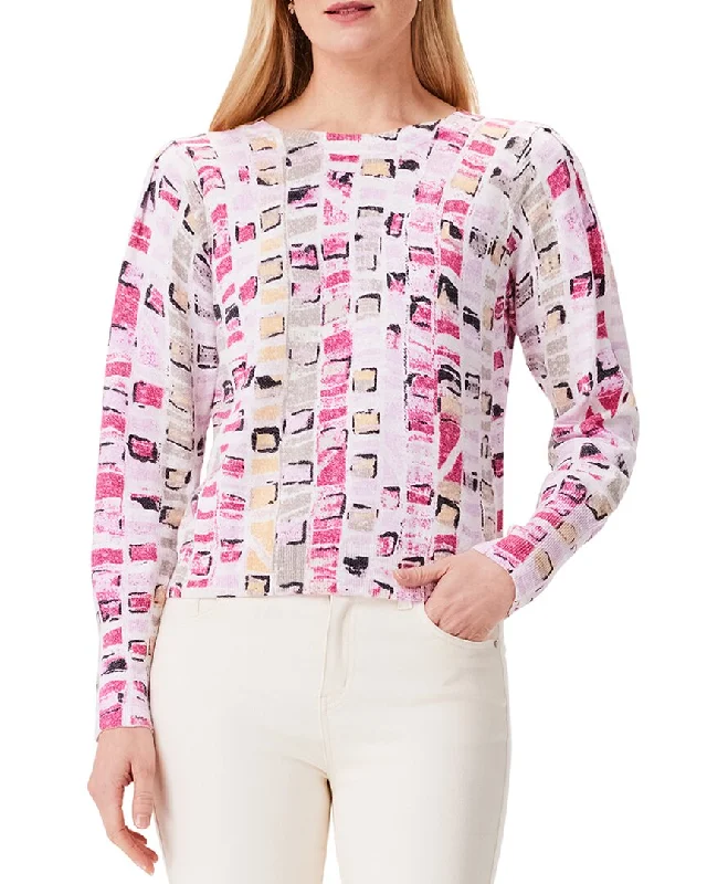 Celebrate the Weekend with Discounts NIC+ZOE Petite Geo Mosaic Sweater