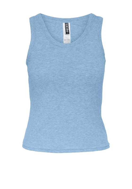 Special Offer Pieces Anibi Built in Bra Vest Top, Blue Bell