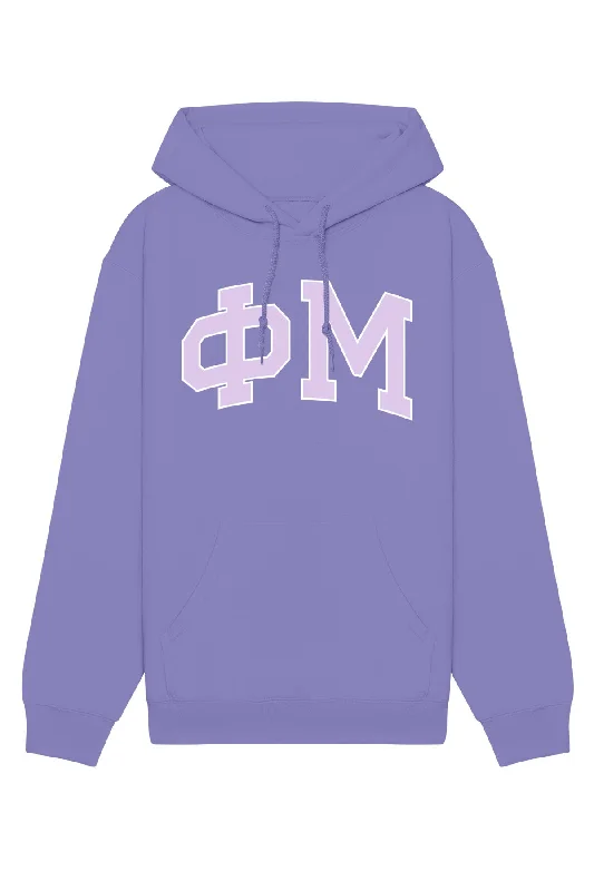 New Markdowns Phi Mu Purple Rowing Letters Hoodie