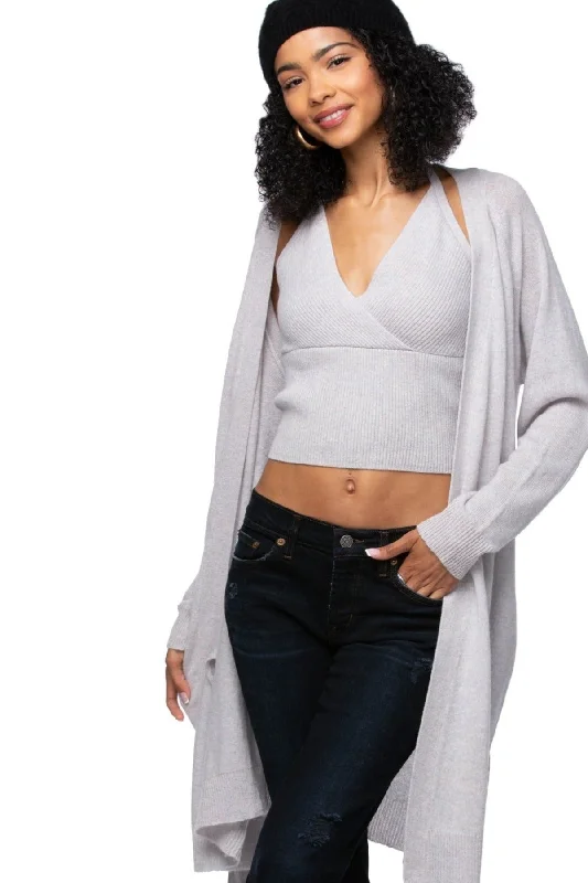 Can't Miss 100% Cashmere Robyn Duster Front Tie Sweater
