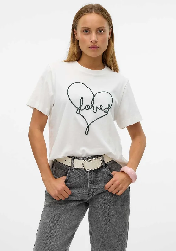 Exclusive Offers Vero Moda Fea Boxy Graphic T Shirt, White
