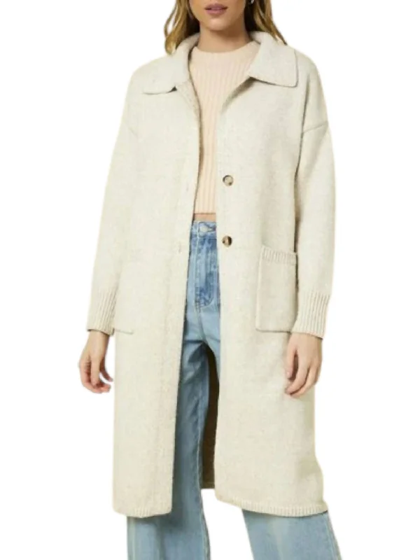 Best Seller Maxi Sweater Cardigan In Ivory