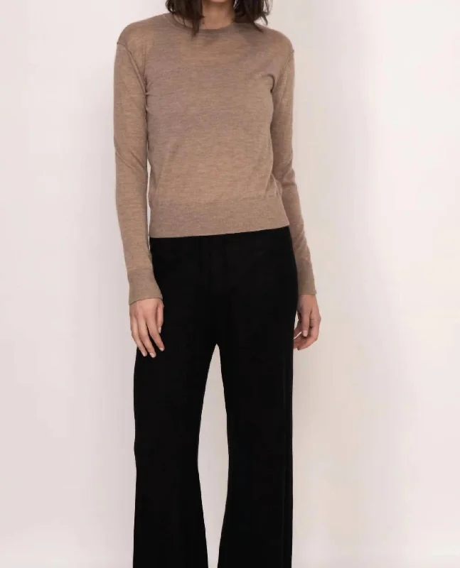 Online Exclusive Marguerite Paper Thin Cashmere Sweater In Mocha