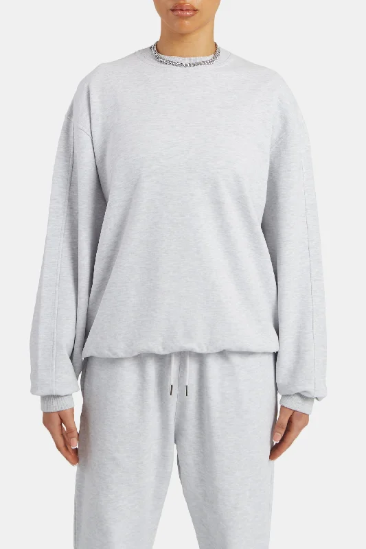 Fantastic Deals Ladies Sweatshirt - Light Grey Marl