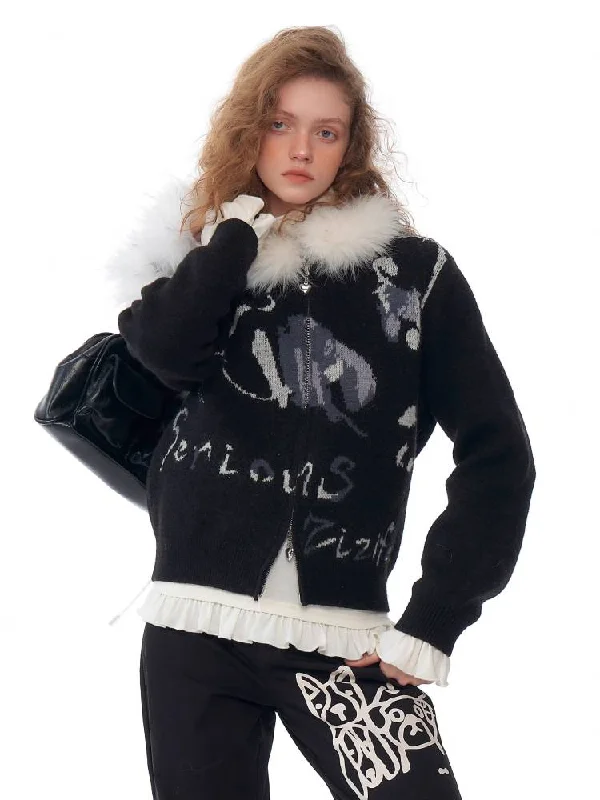 Exclusive Deal Black cardigan jacket【s0000011051】