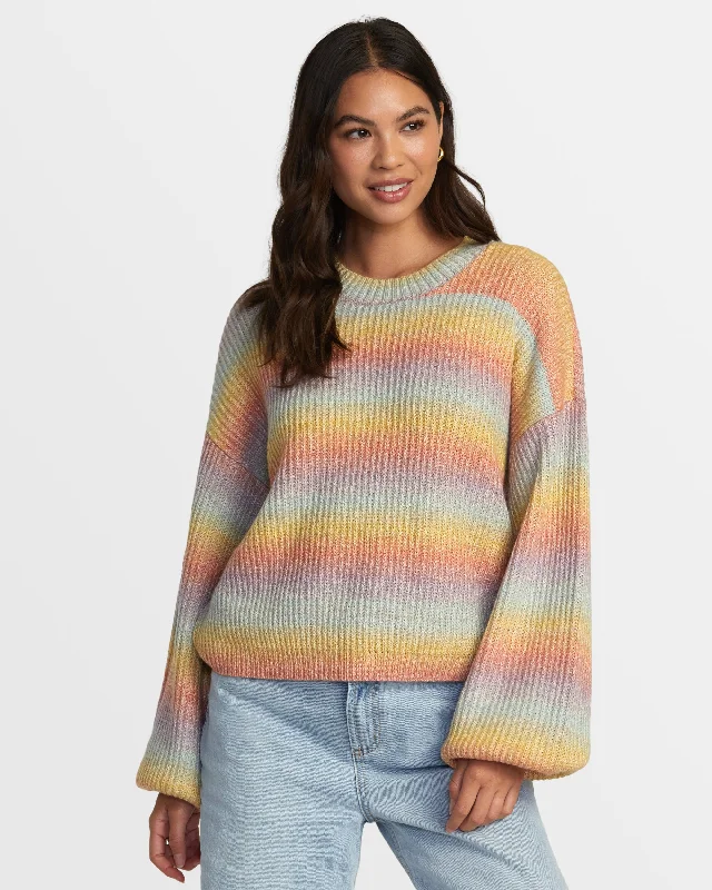 Dip In Pullover Sweater - Sky High