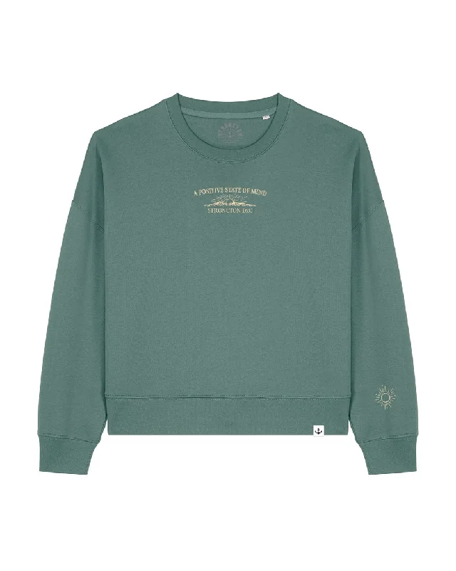 Can't Miss State of Mind Organic Women Crewneck - Green Bay