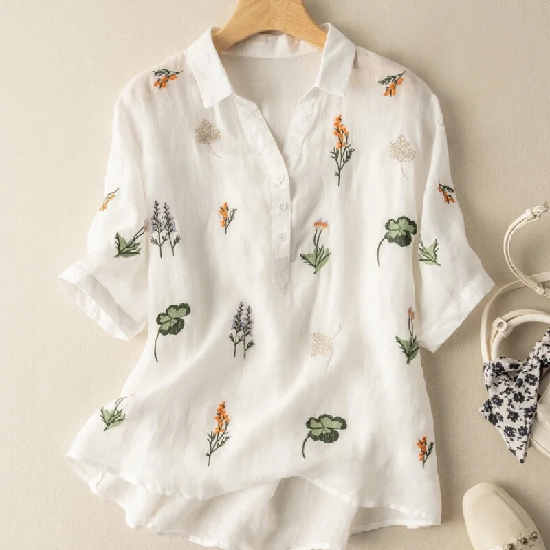 Holiday Sale Bright and Beautiful: The Perfect White Embroidered Tunic