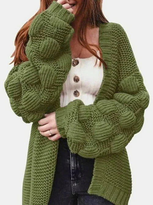 Super Bargain TastyHottie - Open Front Oversized Fashion Long Sleeve Cardigan Sweater