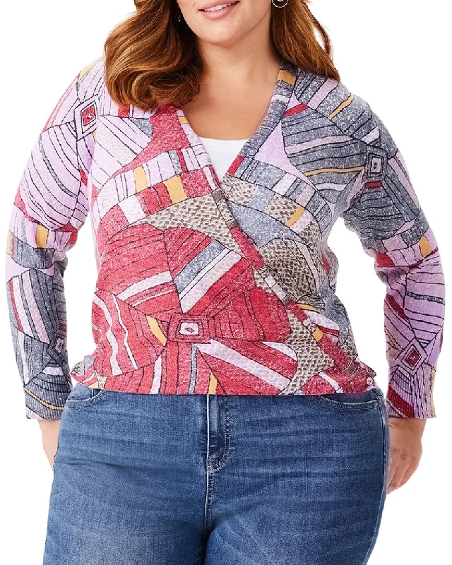 Big Deal NIC+ZOE Plus Mosaic Floral 4-Way Cardigan