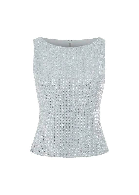 Sale Event Crystal-embellished chiffon top
